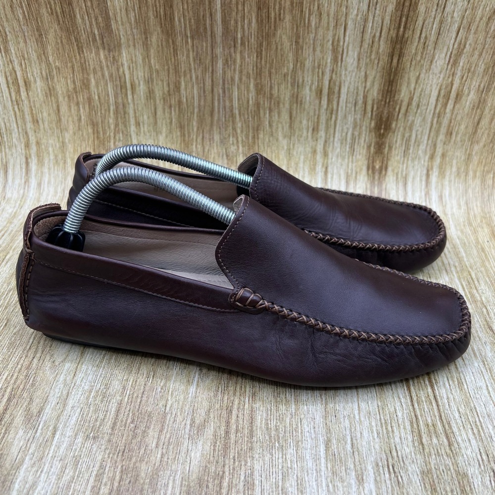 To Boot New York Slip On Loafers Men's Size 9 Brown Leather Driving Shoes 9552